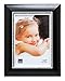 Kiera Grace Karla Picture Frame, 4 by 6 Inch, Black with Brushed Silver Line