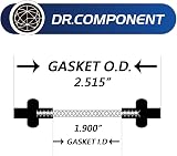 DR.COMPONENT 2" Sanitary Tri-Clamp Gaskets 2pk Black Buna-N Bonded Screen 240 view 3