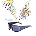 Bluetooth Headset, OHO Open Ear Wireless Sunglasses with Polarized UV400 FDA Safety Lenses, Unique Gift (Black+black lens)
