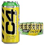 Cellucor C4 Original Carbonated Zero Sugar Energy Drink, Pre Workout Drink + Beta Alanine, Sparkling Twisted Limeade, 16 Fluid Ounce Cans (Pack of 12)
