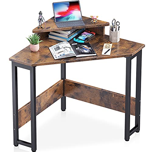 ODK Corner Desk Space Saving Small Desk with Sturdy