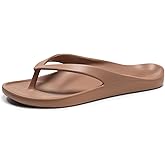 FITORY EVA Flip Flops for Women and Men with Arch Support, Unisex Slip on Summer Thong Sandals, Lightweight and Comfortable Shoes for Beach, Shower, Pool and Casual Walking Size 6-15