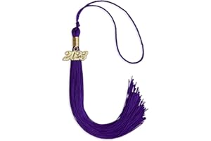 Endea Graduation Single Color Tassel with Gold Date Drop (Purple, 2023)