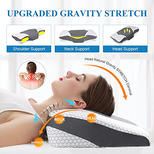 IKSTAR Cervical Neck Pillow for Neck Pain, Memory Foam Neck Pillow for