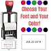 Heavy Duty 2020 Date Stamp with 2-3 Lines Custom Text - Self Inking Business Stamp