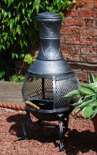 Small Cast Iron Chimenea BBQ by Greenhouse Warehouse