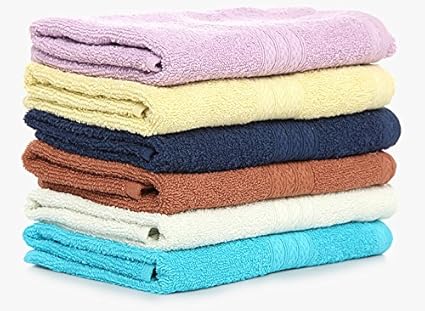 Bombay Dyeing Cotton 40x60 Cms Hand Towel Set - Blue Ivory (Set of 4)