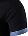 Whatlees Mens Hipster Casual Slim Fit Basic Polo Shirts Short Sleeve with Pocket/Tops T31-Black Large