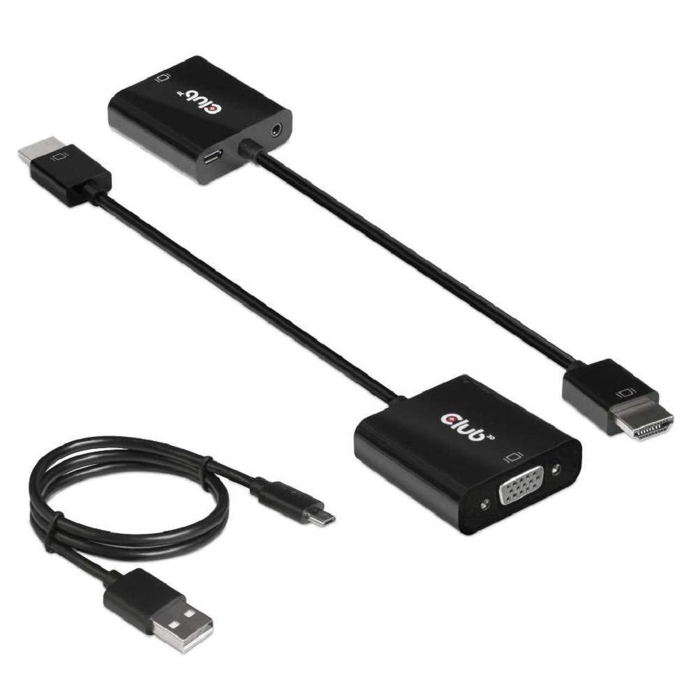 Club 3D HDMI™ 1.4 to VGA Adapter (with Audio) ST/B