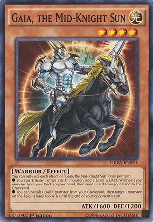 Yu-Gi-Oh! - Gaia, the Mid-Knight Sun (DUEA-EN091) - Duelist Alliance - Unlimited Edition - Common