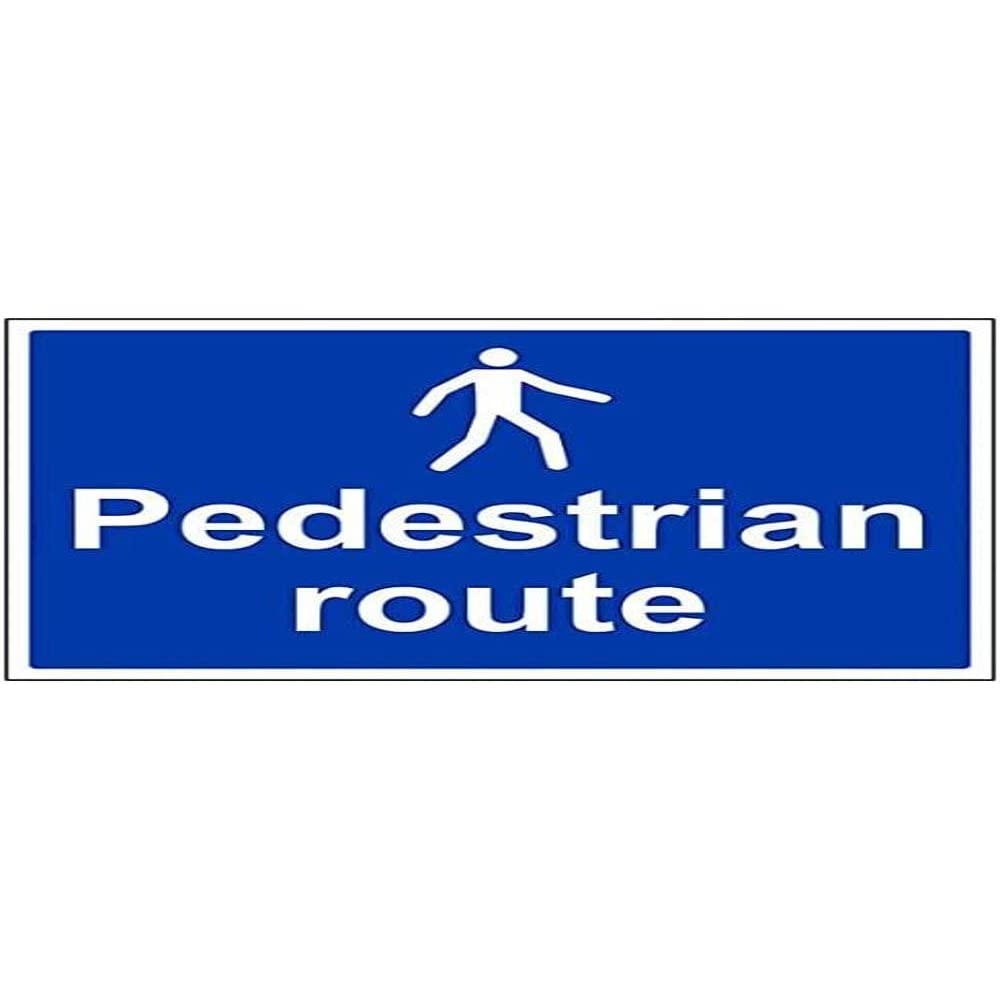 V Safety Mandatory General - Pedestrians Route - 400 x 300 mm Safety Sign — image 1