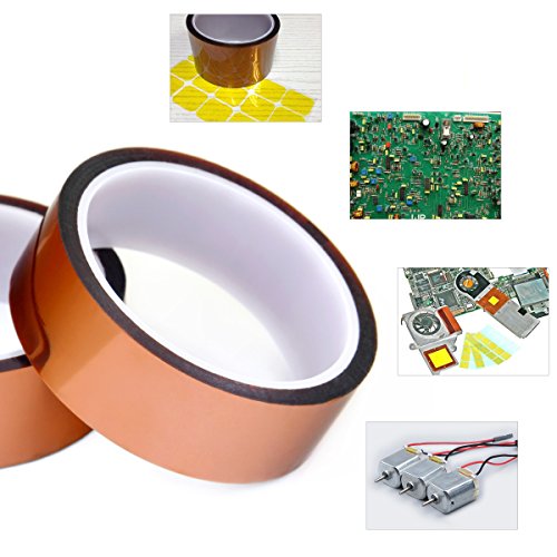 image for AUSPA 2-Pack Heat High Temperature Resistant Adhesive Gold Kapton Tape