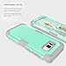 KAMII SWEET-450 Galaxy S8 Case, 3in1 [Shockproof] Drop-Protection Hard PC Soft Silicone Combo Hybrid Impact Defender Heavy Duty Full-Body Protective Case Cover for Samsung Galaxy S8 (Aqua+Grey)