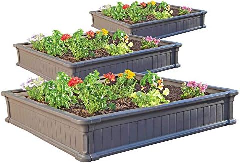 Lifetime 60069 Raised Garden Bed Kit 4 By 4 Feet Pack Of 3 Amazon Sg Lawn Garden