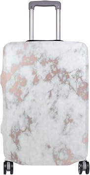 rose gold marble luggage