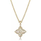 GLPCFR Gold Clover Necklace for Women Dainty 18K Gold Plated CZ Pendant Necklace Adjustable Chain Choker for Women Charm Trendy Jewelry Gifts