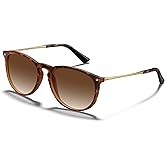 CARFIA Round Sunglasses for Women Polarized UV Protection, Trendy Retro Designer Style CA5100