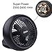 LIVSTON Portable Fan, Battery Operated USB Table Fan 6 Inch Black Mini Desk Turbo Fan Personal Fan by