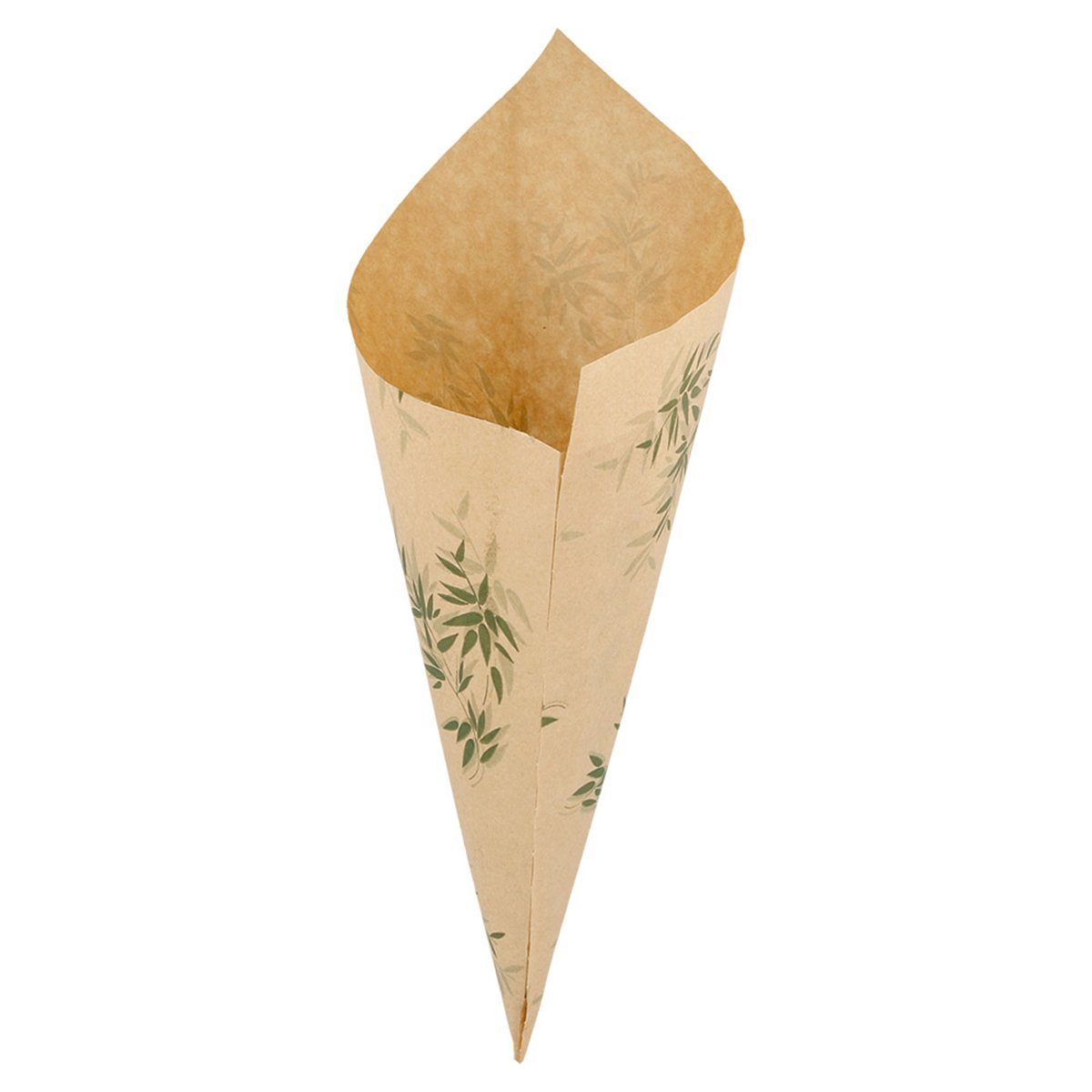 Paper Cones 250 G "Feel Green" 70 Gsm 29,5X21 Cm Natural Greaseproof Parch. - 250 Units
