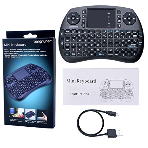 2.4GHz Wireless Keyboard with Mouse, Longruner Mini Touchpad Rechargeable Combos for Raspberry Pi 3 2, Android TV Box, Windows PC, HTPC, IPTV, Raspberry Pi, XBOX 360, PS3, PS4 - Thumbnail 6