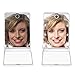 Rantizon Portable Makeup Mirror Dimmable 8 LEDs Lighted Mirror 1X & 2X Magnification Cosmetic Illuminated Handbag Mirror Foldable Double Facettes Pocket Mirror Folding Compact Mirror for Travel Purse