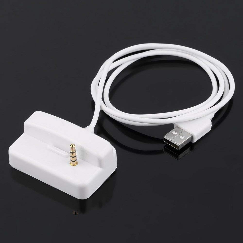 Jullynice White Plastic USB Charger & Sync Replacement Docking Station Cradle for Apple for iPod for Shuffle 2 2Nd 3 3Rd Gen 2G Water Pipe Suction Device