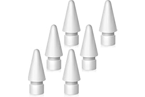 ABIARST Replacement Tips Compatible with Apple Pencil 1st/2nd Gen, Pencil Nibs for iPad Pro Pencil 2/1 Gen (6-Pack)