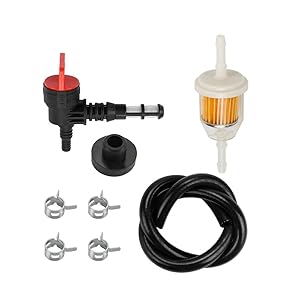 HIPA 192980GS Fuel Shut Off Valve Service Kit + Fuel Filter for Briggs and Stratton 78299GS 80270GS Craftsman Snapper Troy-Bilt Generac Portable Generator