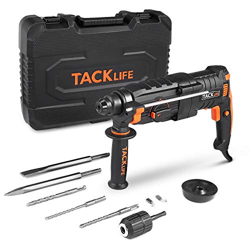TACKLIFE 7.0 Amp Rotary Hammer Drill, 1Inch SDSPlus, 2.8J Impact Energy, 2 Variable Speeds