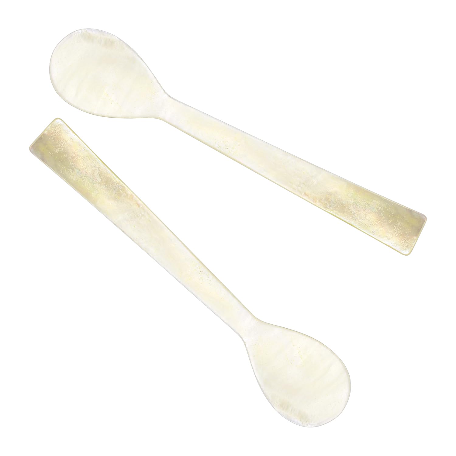 Luckious Pack of 2 Handmade Caviar Spoons - Mother of Pearl (MOP) Caviar Spoon Set, 2212-175B