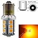 AMAZENAR 2-Pack 1156 BA15S P21W 1141 1003 1073 1095 Extremely Bright Amber/Yellow LED Light Non-Polarity 10-30V-DC 5050 18 SMD Replacement Bulb For Turn Signal Light Lamps