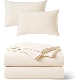 REST Buy 2 GET 30 Percent Off: 3PC Sheet Set Plus Extra Pillowcases Bundle at 30% Discount, in Snow Ivory, Queen Size
