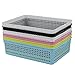 Obstnny Paper Organizer Basket, Plastic File Baskets, Colorful (6 Packs)