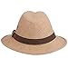 SCALA Men's Hemp Safari Hat with Leather Band, Camel, X-Large