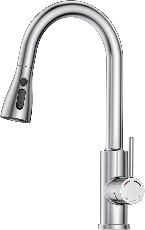 Rubinetto Lavello Cucina Estraibile Acciaio Inox Nichel