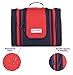 Zyfler Travel Hanging Toiletry Bag and Organizer Bathroom Storage Bags For Toiletries - Travel Cosmetic and Hair Product Organizer with Pockets - Waterproof Carrier for Traveling - Navy/Red
