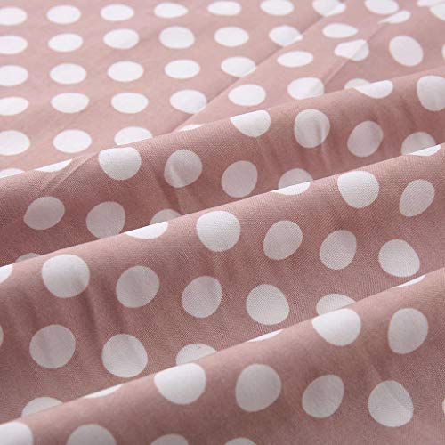 CCatyam Plus Size Dresses for Women, Skirt Dot Print Sexy Slim Maxi Leisure Club Party Fashion Pink