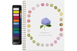 XZGTAND Beginner Watercolor Painting Kit – 12 Colors Paint Set with Brush, Animal-Themed Art Supplies for Adults & Teens (Flower)