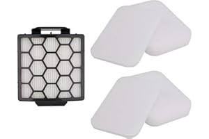 HORYLIIN 1 HEPA Filter & 2 Set of Foam Filters for Shark Navigator NV150 NV251 NV255 & Zero-M ZU62 ZU62C ZU60 Upright Shark Vacuum Filter Replacement Part 1238FT60 1239FT60