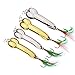 Sunlure Spoon Fishing Lures Metal Jig Lure Cranbait Casting Sinker Spoons with Feather Treble Hooks for Trout Bass Walleyes Spinner Baits (DW383F pack of 5pcs)