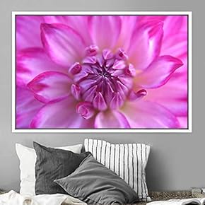 signwin Framed Canvas Wall Art Blooming Closeup Botanical...