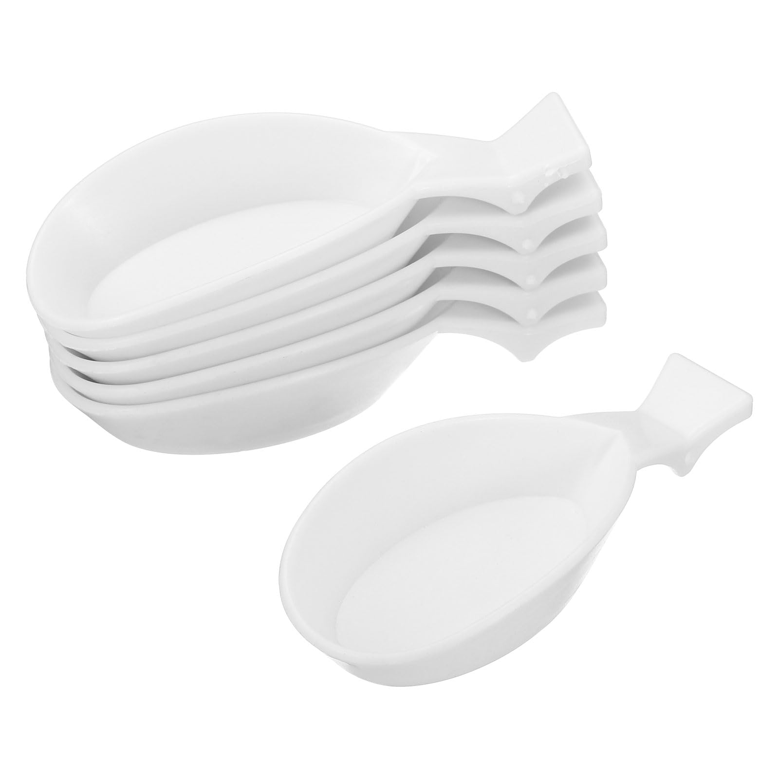 PATIKIL Ink Dish Plate for Chinese Calligraphy Writing, 20 Pcs Plastic Ink Holder Rest Ink, Water Brush Pen Holder for Stone Traditional Beginners Japanese Practice Painting, White