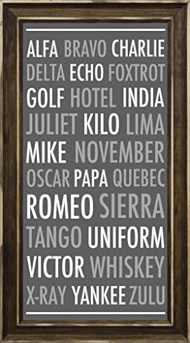 10x20 Spelling Alphabet Grey by Quach, Anna: Distressed Classic Saddle AQ2208