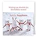 Marshmallow Snowmen Holiday Card Pack / 25 Seasonal Greeting Cards Including Envelopes/Whimsical Winter Happiness Food Design And Joyful Wishes Note