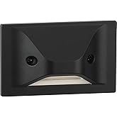 Progress Lighting P660005-031-30 4.5-Watt 3000K Integrated LED Wall or Step Light Black