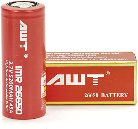 AWT IMR 26650 5200MAH 45A 3.7V rechargeable battery | high drain ion batteries