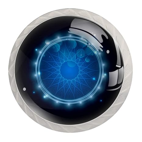 Schrankgriffe Blaues klassisches Mandala Möbelknöpfe Kinderzimmer Set