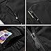 Pooluly Men's Waterproof Windproof Rain Snow Jacket Hooded Fleece Ski Coat