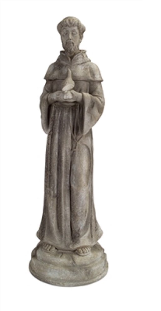 Large St. Francis Garden Statue 34" Tall Amazon.co.uk Kitchen & Home
