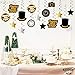KatchOn, Happy New Year Hanging Swirls - Pack of 30 | Black and Gold New Years Eve Party Supplies 2025 | Happy New Year Decorations 2025 | New Years Hanging Decorations | New Years Eve Decorations